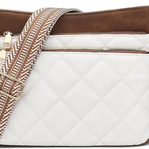 Trendy Quilted Crossbody Bag for Women - Chic Vegan Leather Shoulder Purse - Picture 7 of 7
